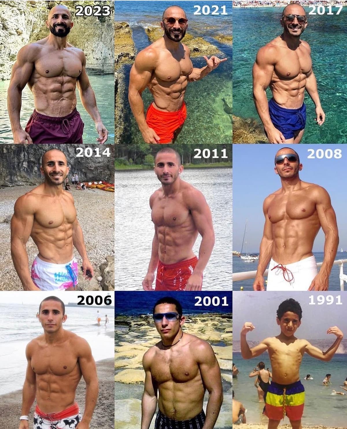 Andrew Farrugia fitness journey 1991 to 2023
